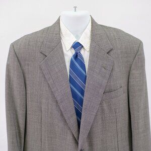 Tom James Executive White Black Birdseye Thick Wool Sport Coat 42S Vintage 2 But